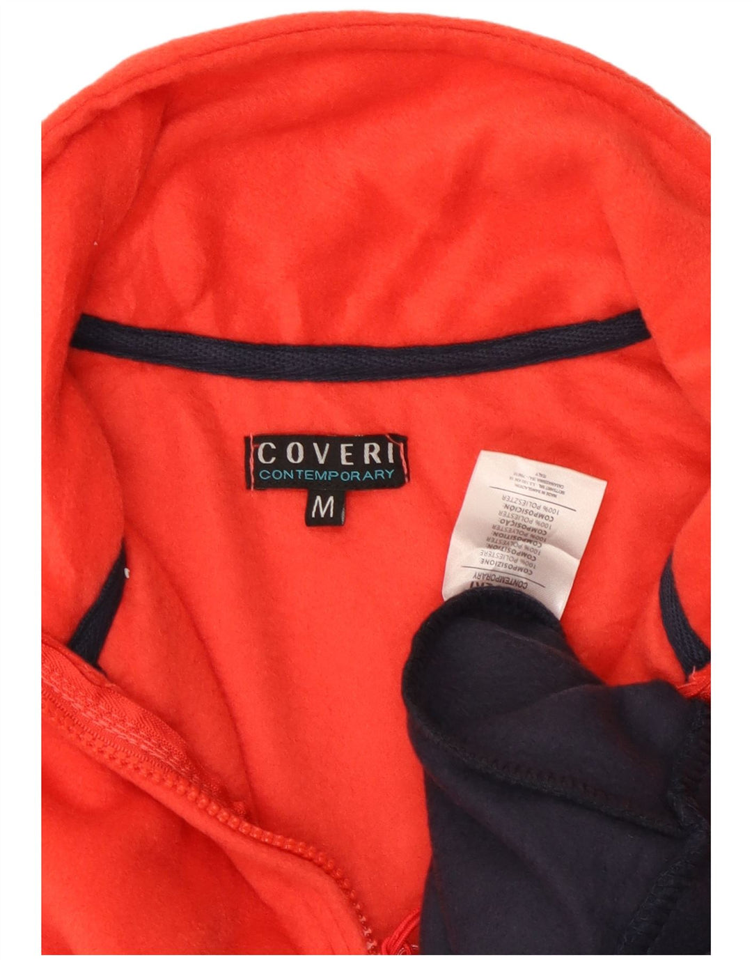 Coveri Ανδρικό φερμουάρ Fleece Jumper Μεσαίο πολύχρωμο Colourblock