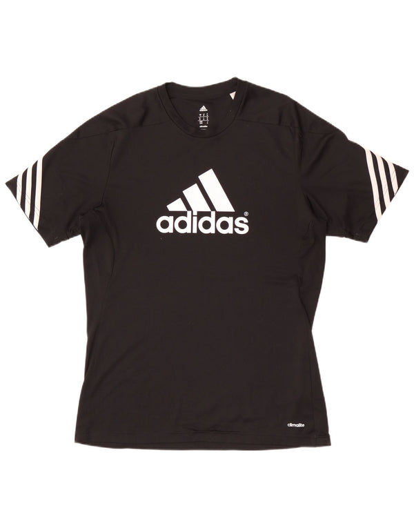 Adidas Mens Climalite Graphic T-Shirt Top Medium Black