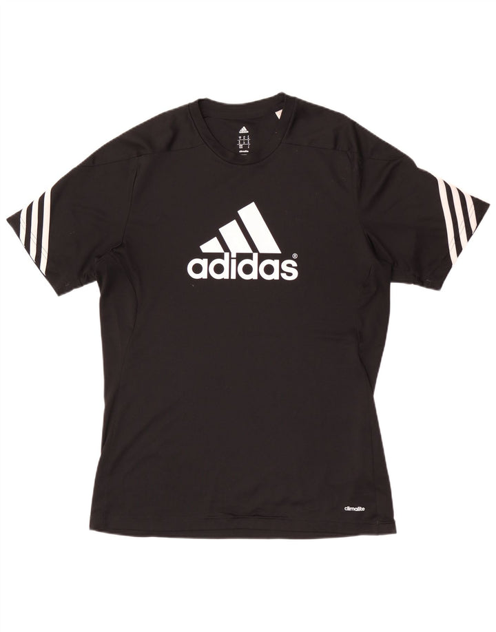 Ανδρικό γραφικό T-shirt Adidas Climalite Top Medium Μαύρο