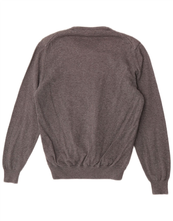 Massimo Dutti Γυναικείο πουλόβερ με λαιμόκοψη UK 14 μεσαίου γκρι πολυεστέρα