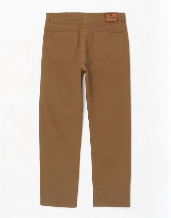 Ermenegildo Zegna Ανδρικό ίσιο casual παντελόνι W34 L30 Μπεζ βαμβακερό