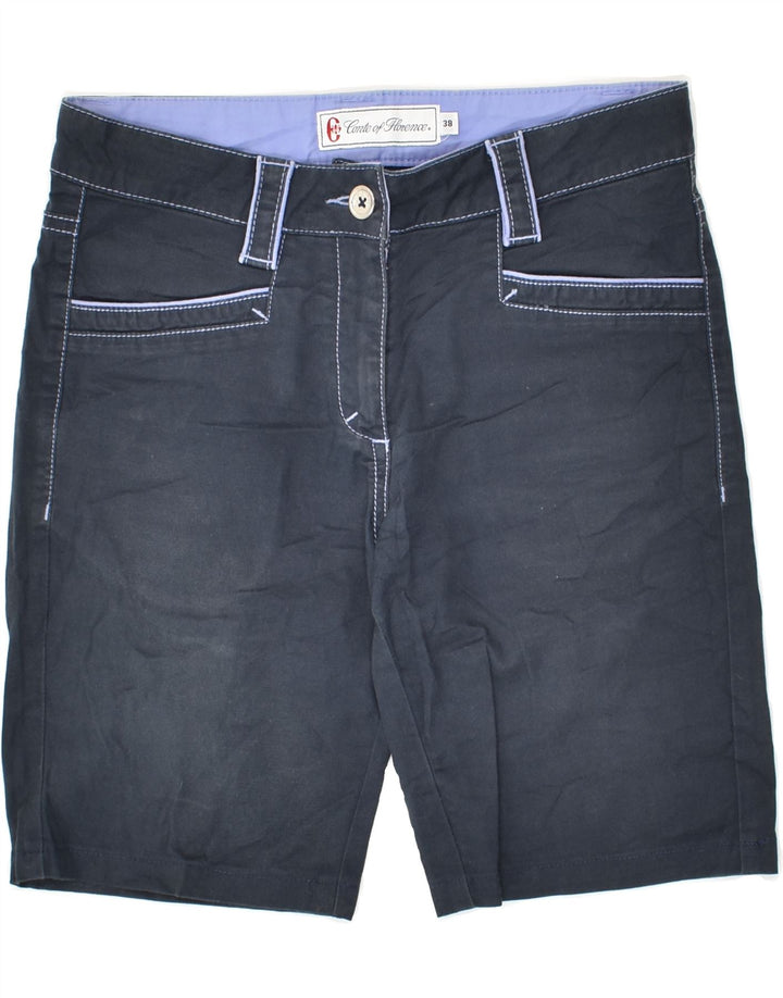 CONTE OF FLORENCE Womens Casual Shorts EU 38 Medium W26  Navy Blue Cotton | Vintage Conte of Florence | Thrift | Second-Hand Conte of Florence | Used Clothing | Messina Hembry 