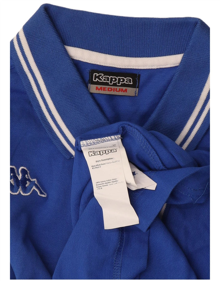 Ανδρικό μπλουζάκι πόλο Kappa, μεσαίο μπλε βαμβακερό