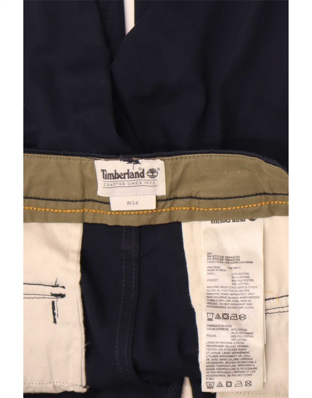 Ανδρικό σορτς Cargo Timberland W34 Large Navy Blue από βαμβάκι