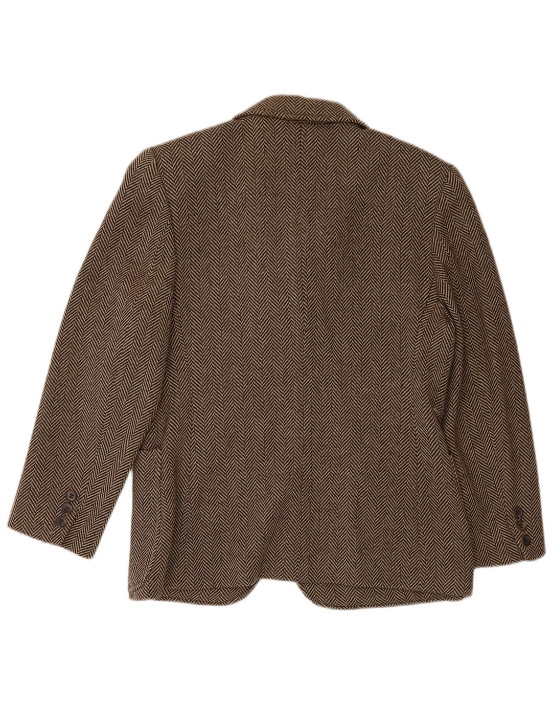 Piombo Γυναικείο μπουφάν blazer 3 κουμπιών IT 44 Μαλλί ψαροκόκαλο μεσαίο καφέ