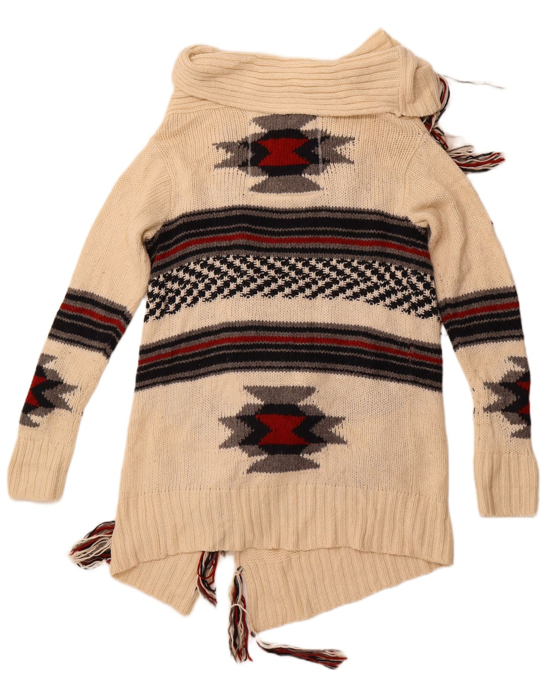 SUPERDRY Γυναικείο πουλόβερ Longline Cardigan UK 14 Medium Off White