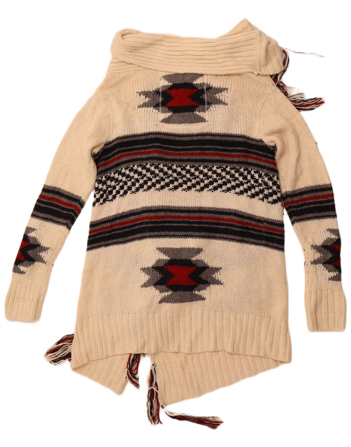 SUPERDRY Γυναικείο πουλόβερ Longline Cardigan UK 14 Medium Off White