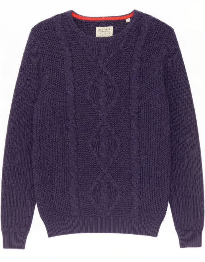 Ανδρικό πουλόβερ Jack Wills Boat Neck Jumper Medium Navy Blue Cotton