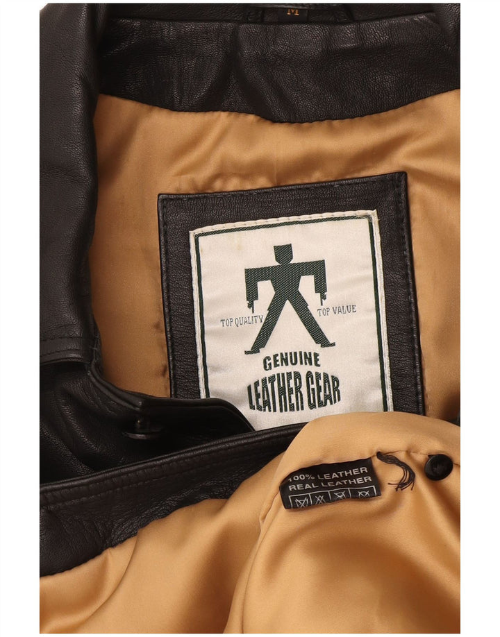 Vintage Ανδρικό Δερμάτινο Μπουφάν UK 38 Medium Black Leather