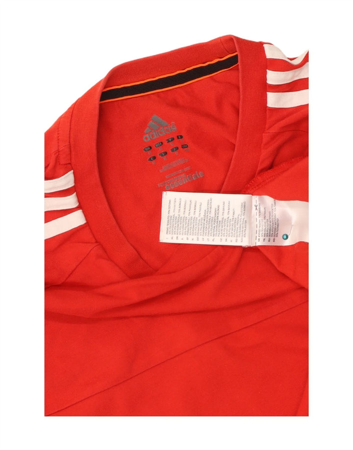 Ανδρικό T-Shirt Adidas Climalite Τοπ μεσαίο κόκκινο βαμβακερό