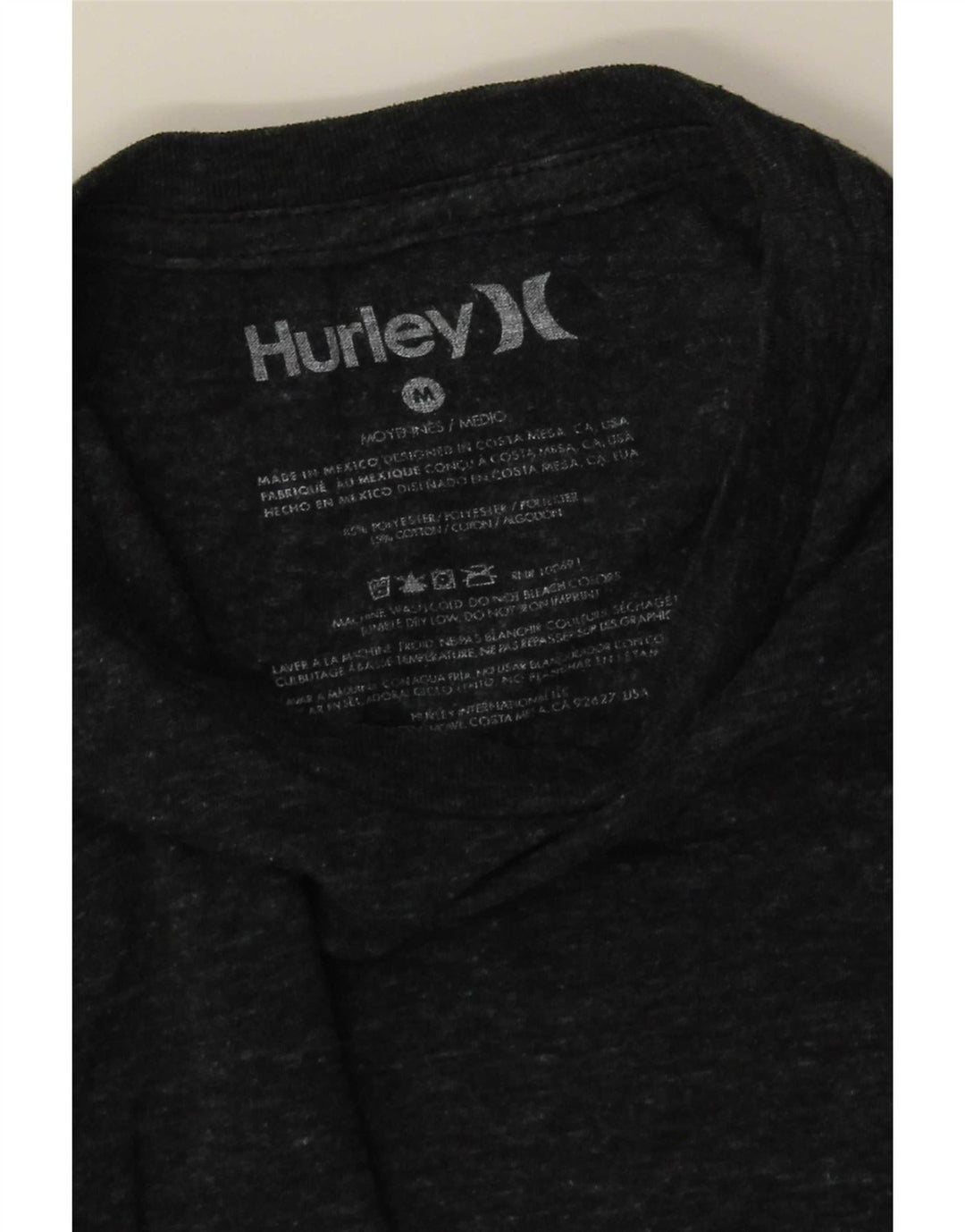 Ανδρικό γραφικό T-Shirt Hurley Top Μεσαίο γκρι βαμβακερό