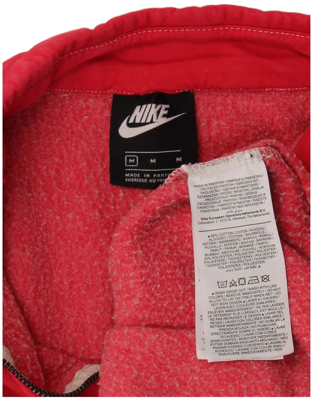 Γυναικεία φούτερ με φερμουάρ Nike Jumper UK 14 Μεσαίο ροζ βαμβακερό
