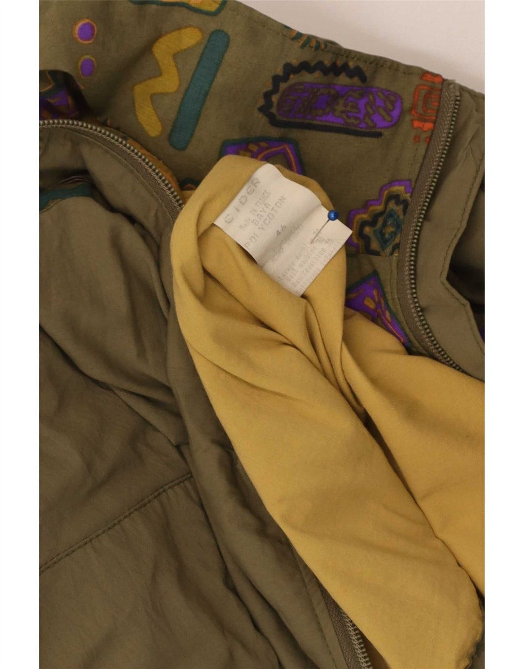 Ανδρικό τζάκετ Cider Utility EU 46 Small Khaki Geometric Cotton