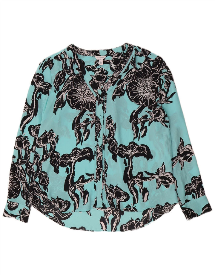 Γυναικεία μπλούζα Calvin Klein UK 14 Medium Blue Floral