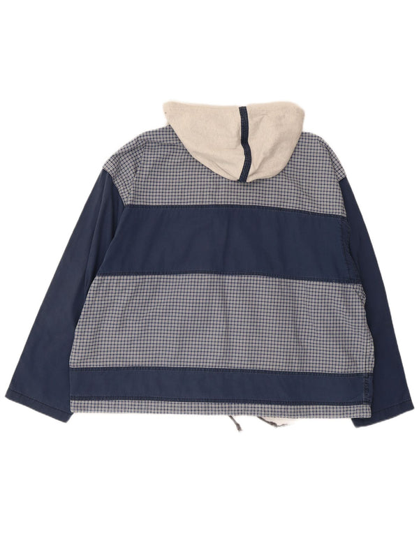 Ανδρικό μπουφάν με κουκούλα Belfe & Belfe IT 46 Small Navy Blue Check