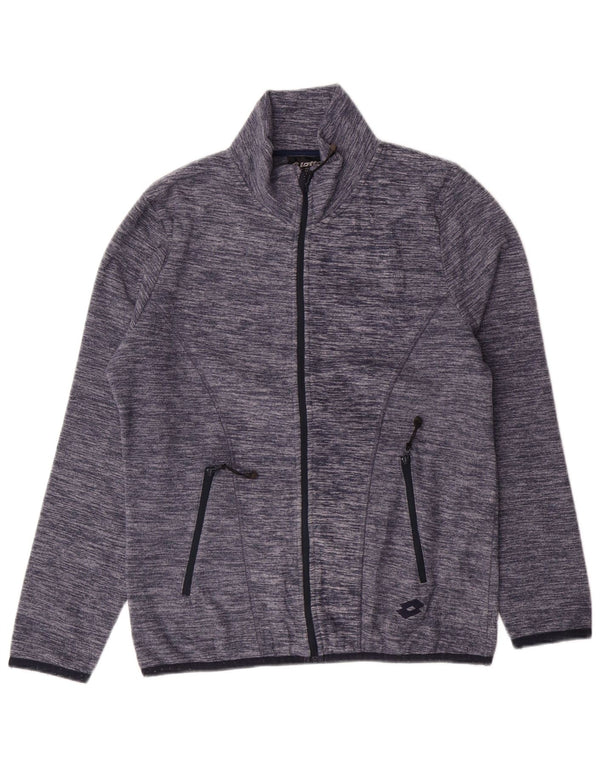 Lotto Γυναικείο Fleece Jacket UK 14 Medium Navy Blue Flecked