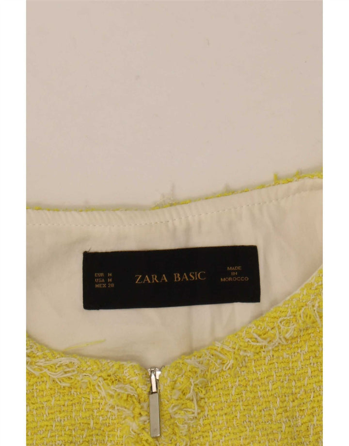 Zara Γυναικείο μπουφάν σακάκι με φερμουάρ UK 14 Medium Yellow Colourblock