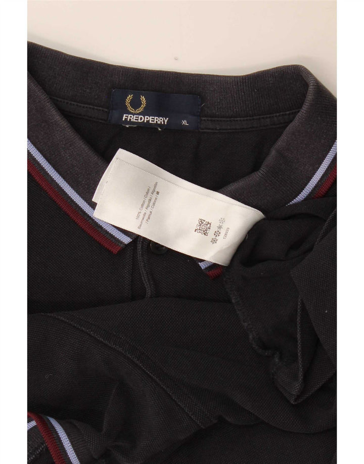 Fred Perry Ανδρικό πουκάμισο Polo XL Navy Blue ριγέ