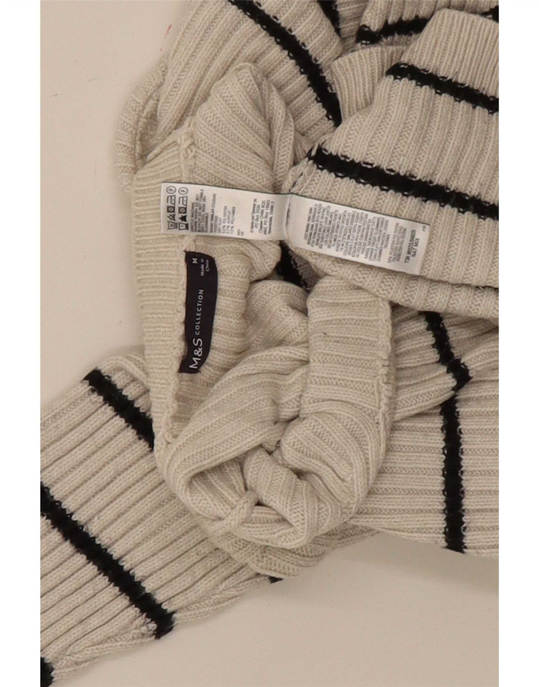 Marks & Spencer Γυναικείο πουλόβερ με λαιμόκοψη UK 12 Medium Off White