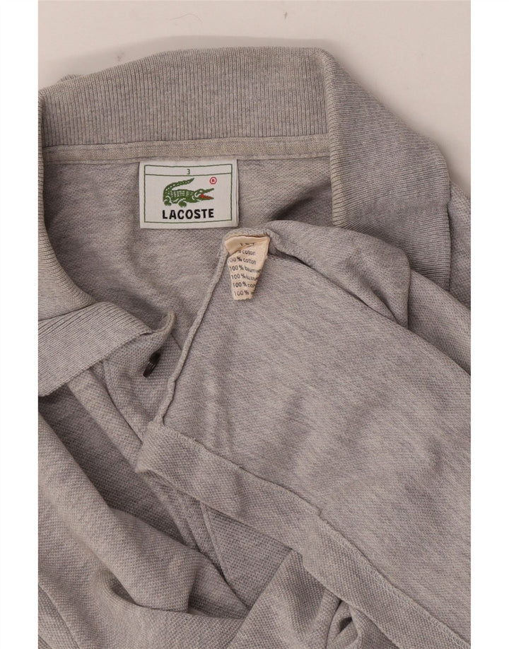 Ανδρικό μπλουζάκι πόλο Lacoste, νούμερο 3, βαμβακερό γκρι μικρό