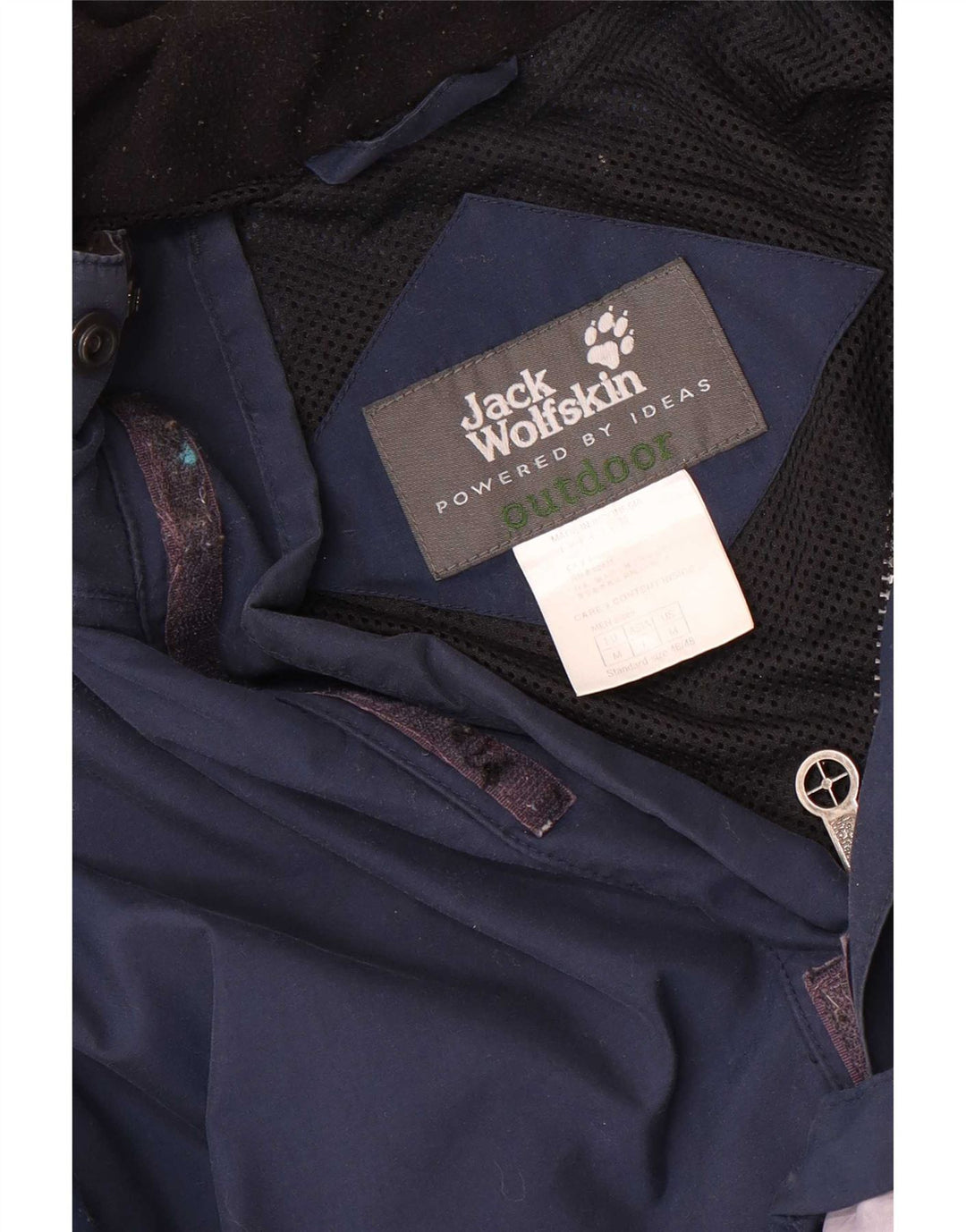 Jack Wolfskin Ανδρικό μπουφάν βροχής με κουκούλα UK 38 Medium Navy Blue Colourblock