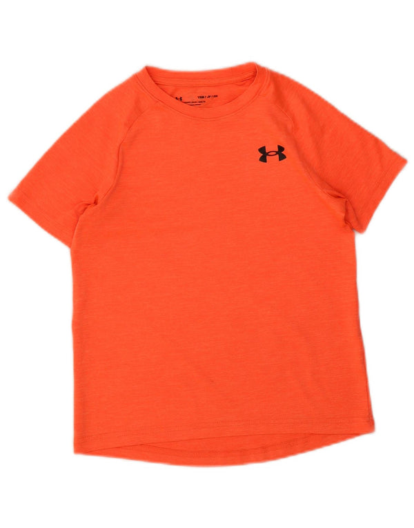 Under Armour Boys T-Shirt Top 7-8 Years Small Orange