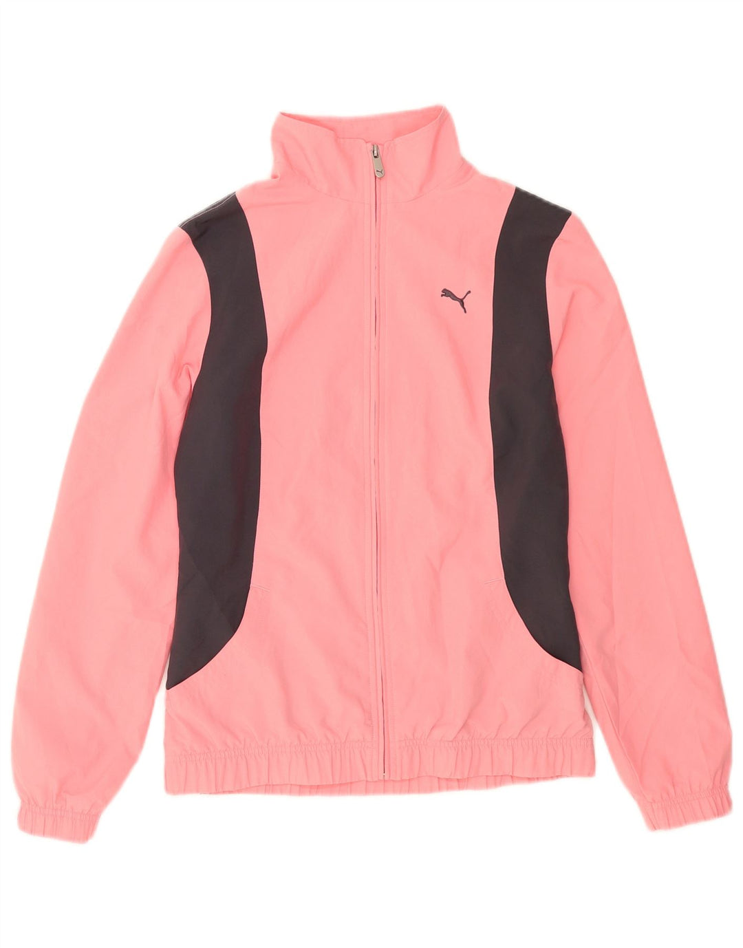 Puma Γυναικεία αθλητική φόρμα Top Jacket UK 14 Medium Pink Colourblock Polyester