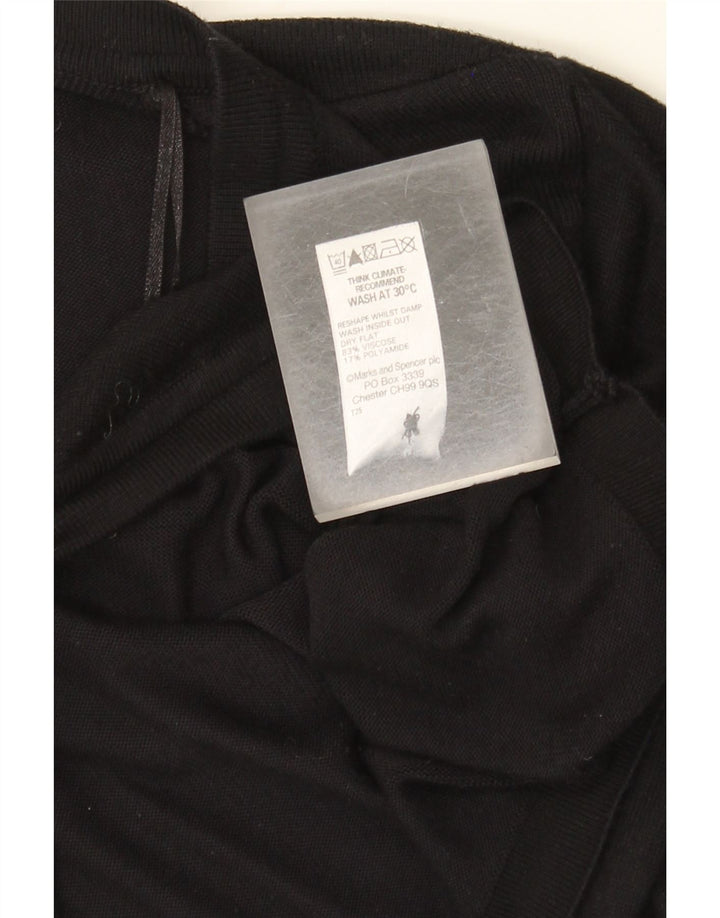 Marks & Spencer Γυναικεία ζακέτα Crop UK 12 μεσαία μαύρη βισκόζη