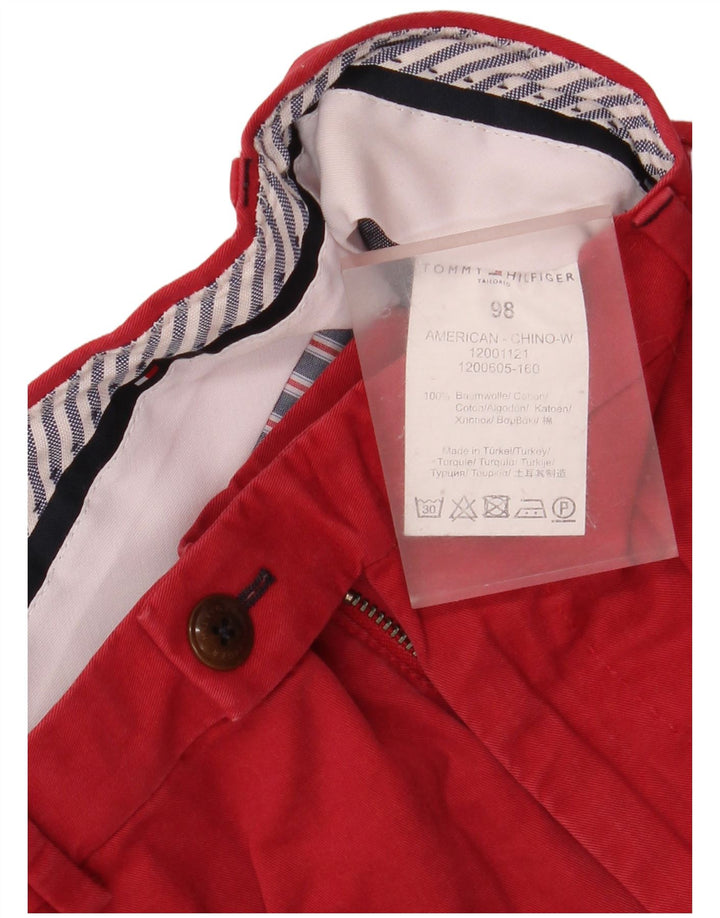 Tommy Hilfiger Ανδρικό ίσιο παντελόνι Chino W34 L34 Κόκκινο βαμβακερό