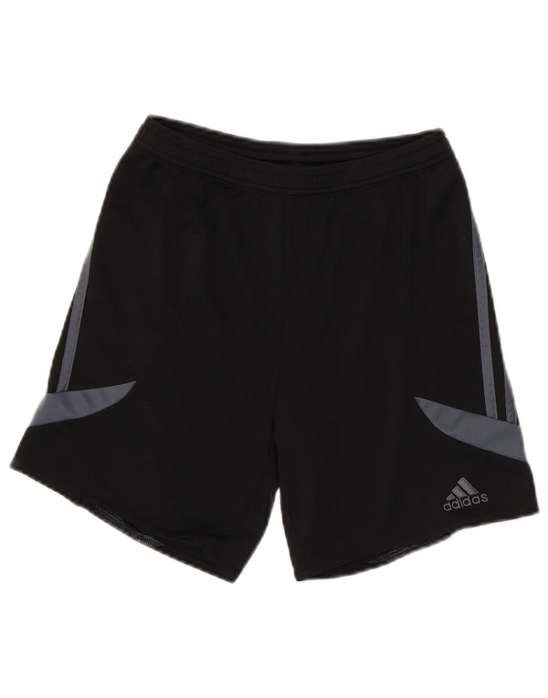 Αθλητικά σορτς ADIDAS για αγόρια Climalite 11-12 ετών, μεγάλο μαύρο χρώμα