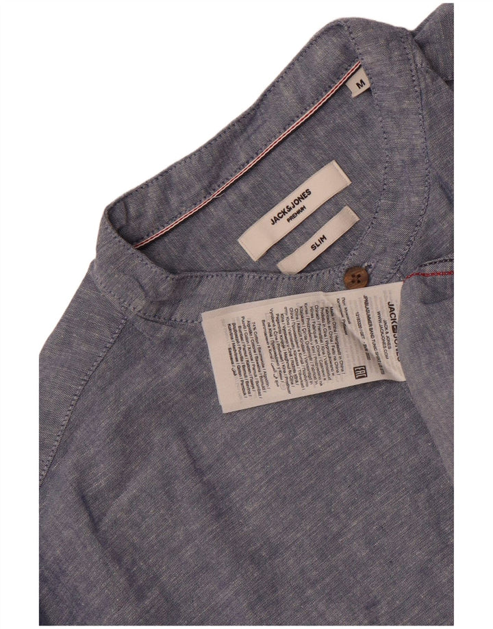 Jack & Jones Ανδρικό πουλόβερ με λεπτή εφαρμογή πουλόβερ από μεσαίο μπλε βαμβακερό