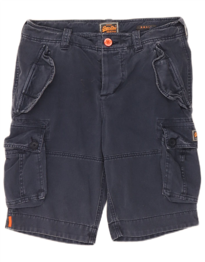 Ανδρικό σορτς Cargo Superdry Small W29 Navy Blue Cotton