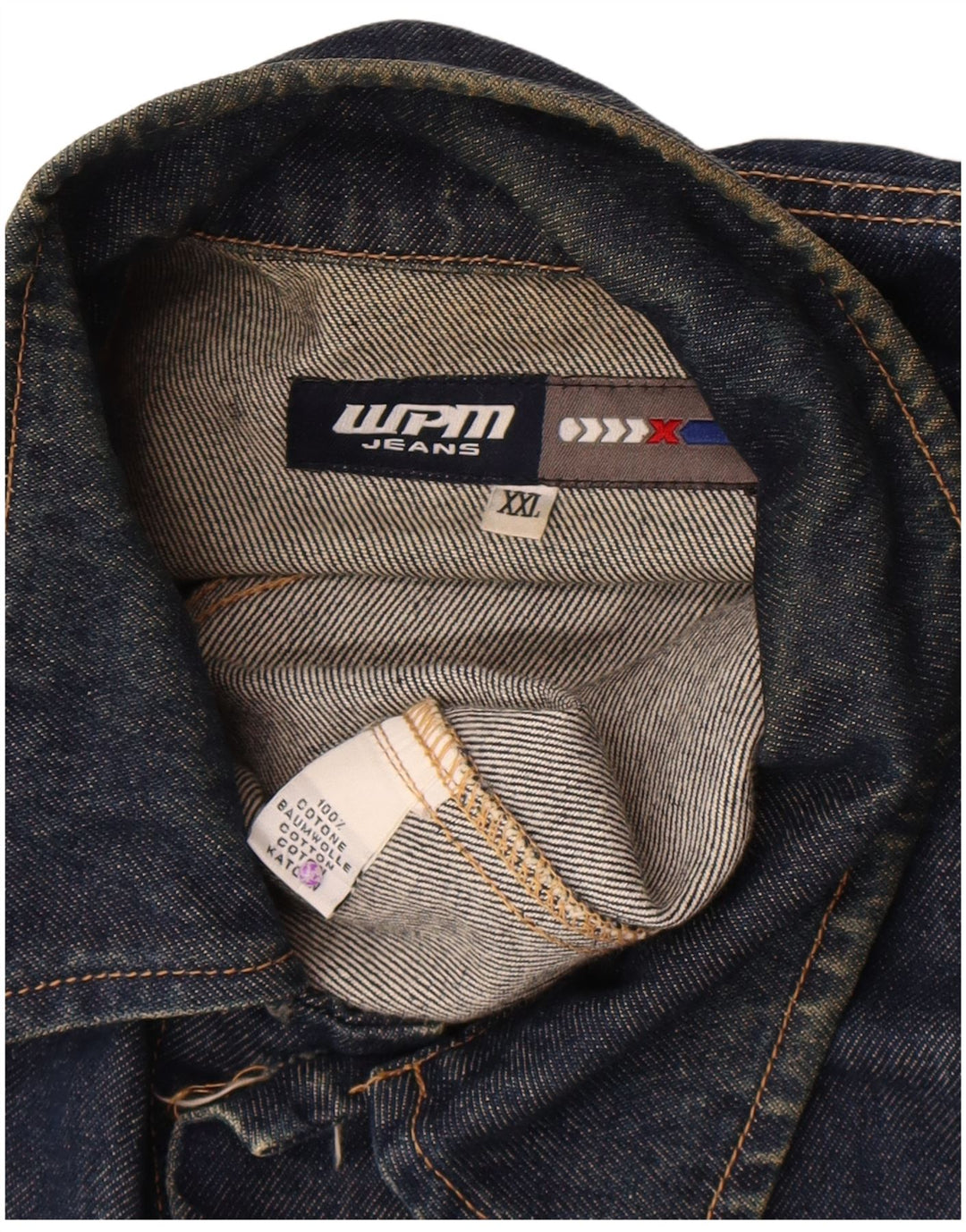 Ανδρικό τζιν μπουφάν WPM UK 44 2XL Navy Blue Cotton