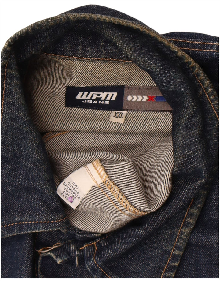 Ανδρικό τζιν μπουφάν WPM UK 44 2XL Navy Blue Cotton