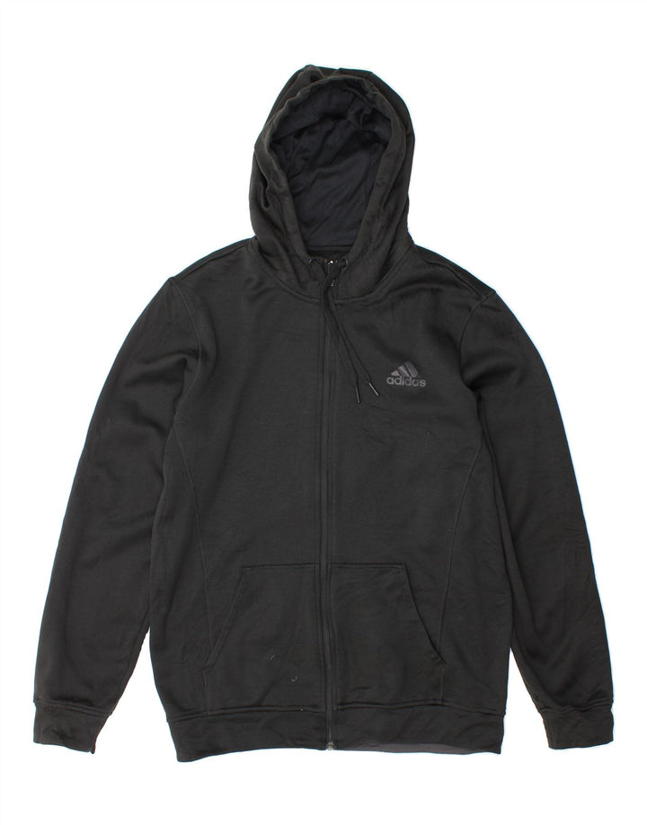 ADIDAS Mens Climawarm Zip Hoodie Sweater Medium Black Polyester Vintage Adidas and Second-Hand Adidas from Messina Hembry 