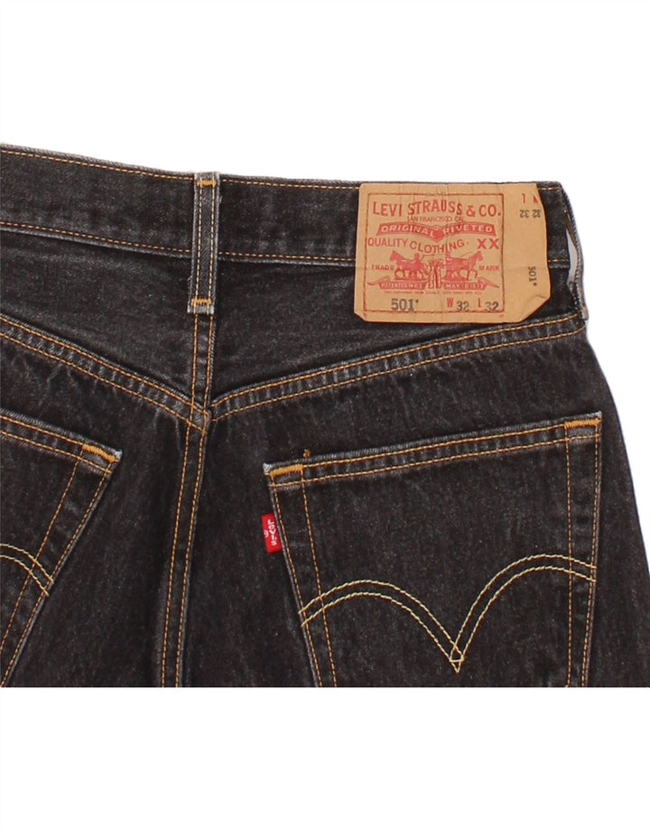 LEVI'S Ανδρικό τζιν σορτς 501 W32 Μεσαίο μαύρο βαμβακερό