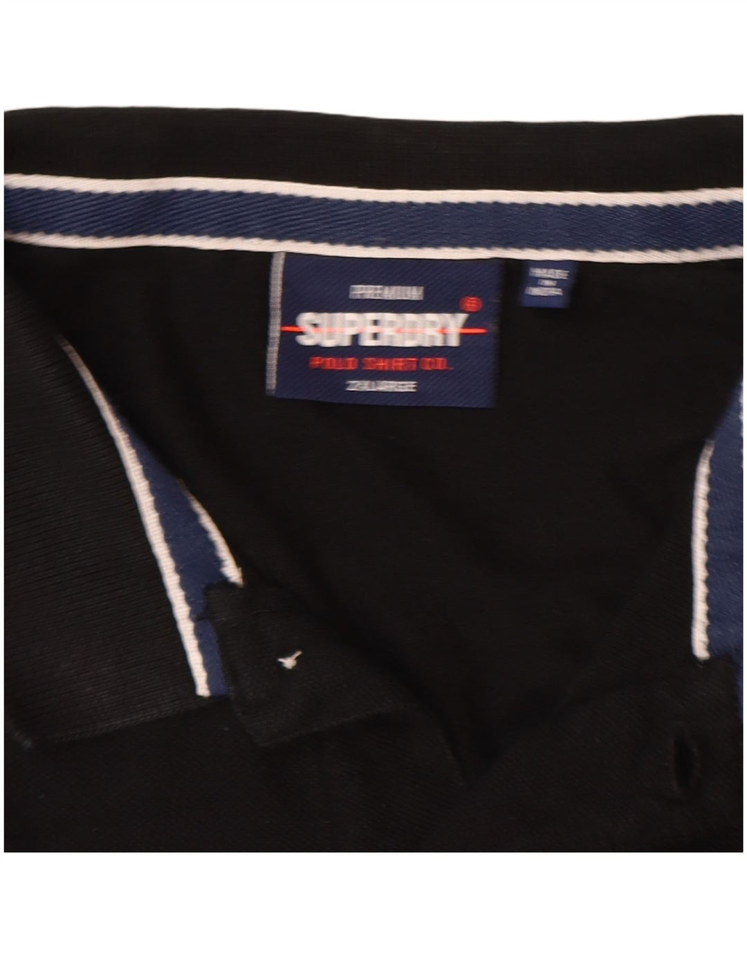 Ανδρικό πουκάμισο πόλο Superdry 2XL μαύρο βαμβακερό
