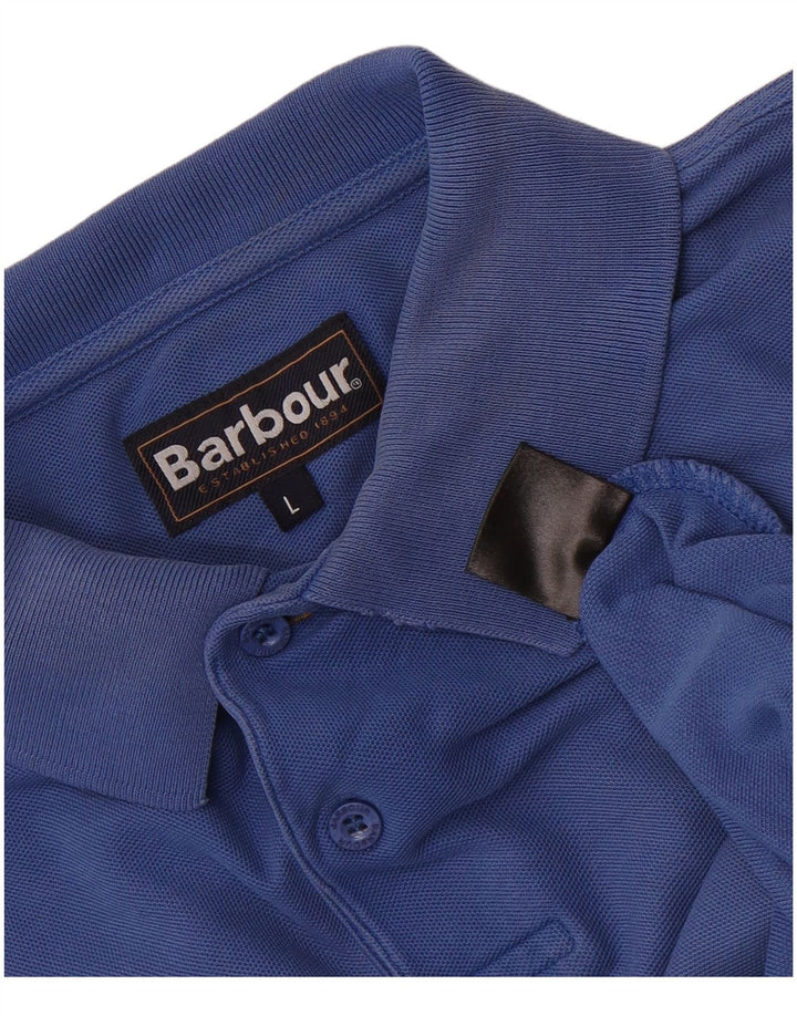 Μπλουζάκι Barbour Ανδρικό Πόλο Μπλε Βαμβακερό