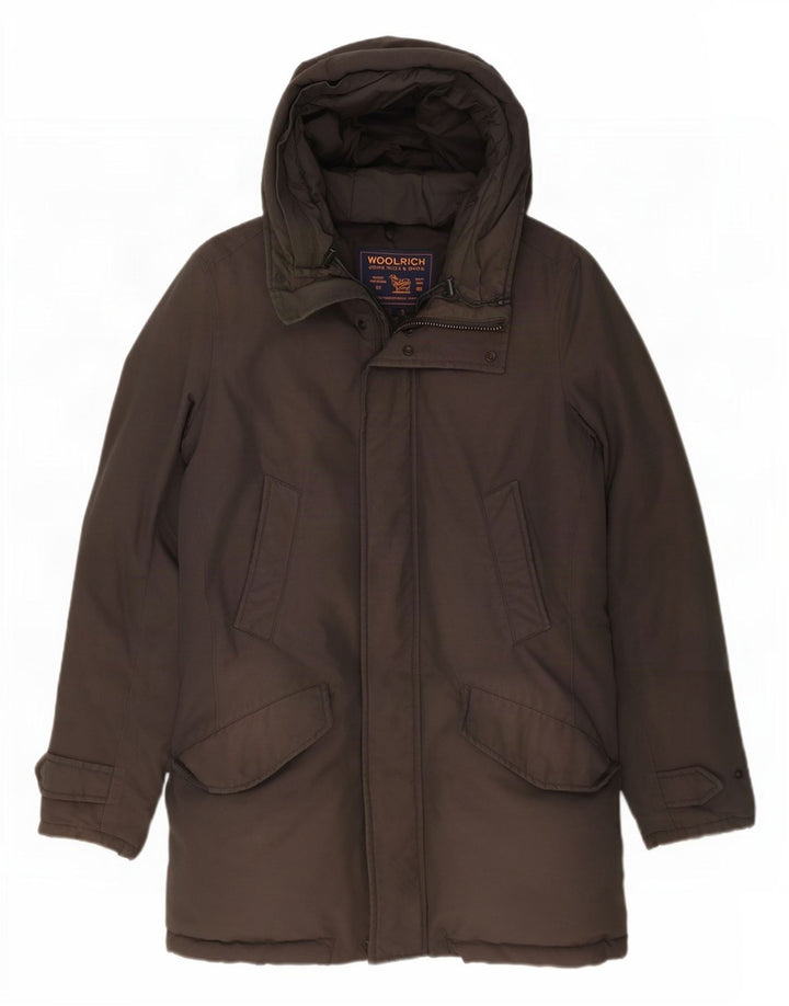 Woolrich Ανδρικό παλτό με κουκούλα UK 36 Small Grey Cotton