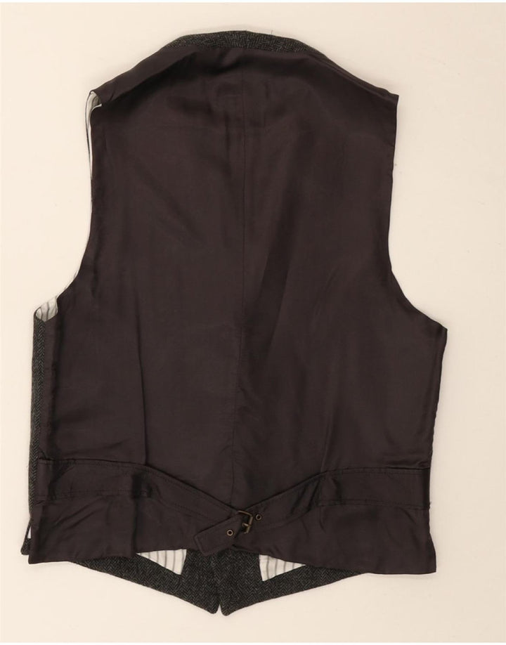 Ανδρικό γιλέκο Massimo Dutti EU 38 Μαλλί μεσαίου γκρι ψαροκόκκαλο