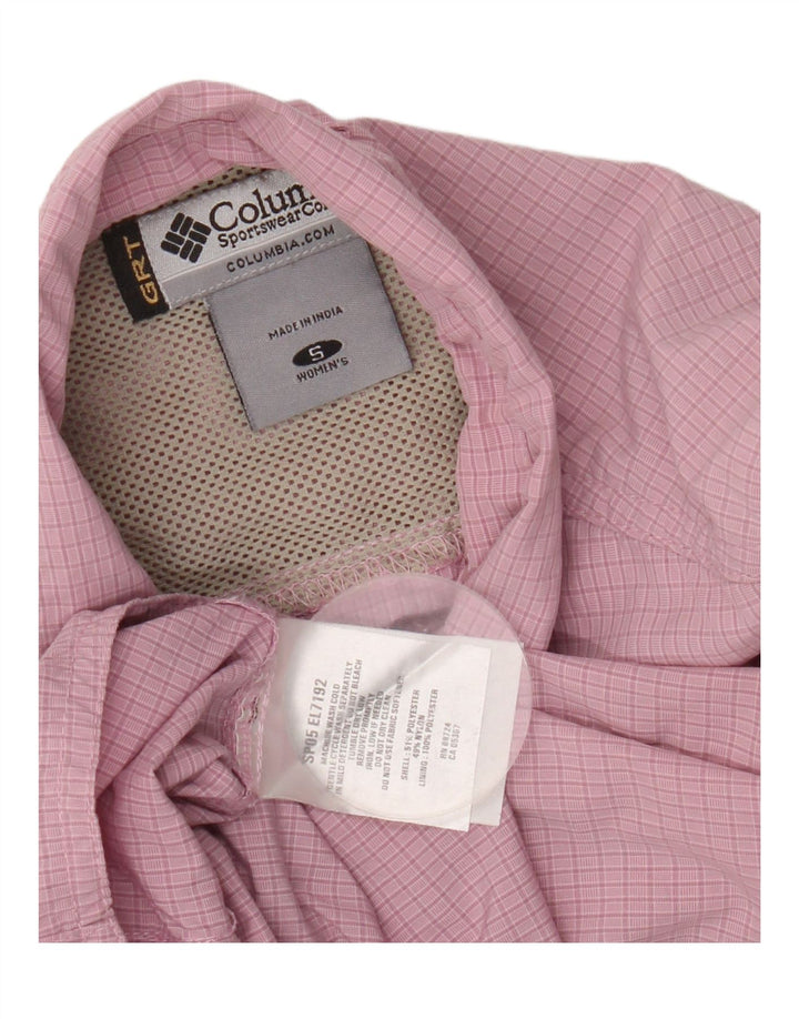 Columbia γυναικείο αμάνικο πουκάμισο UK 10 Small Pink Check Polyester