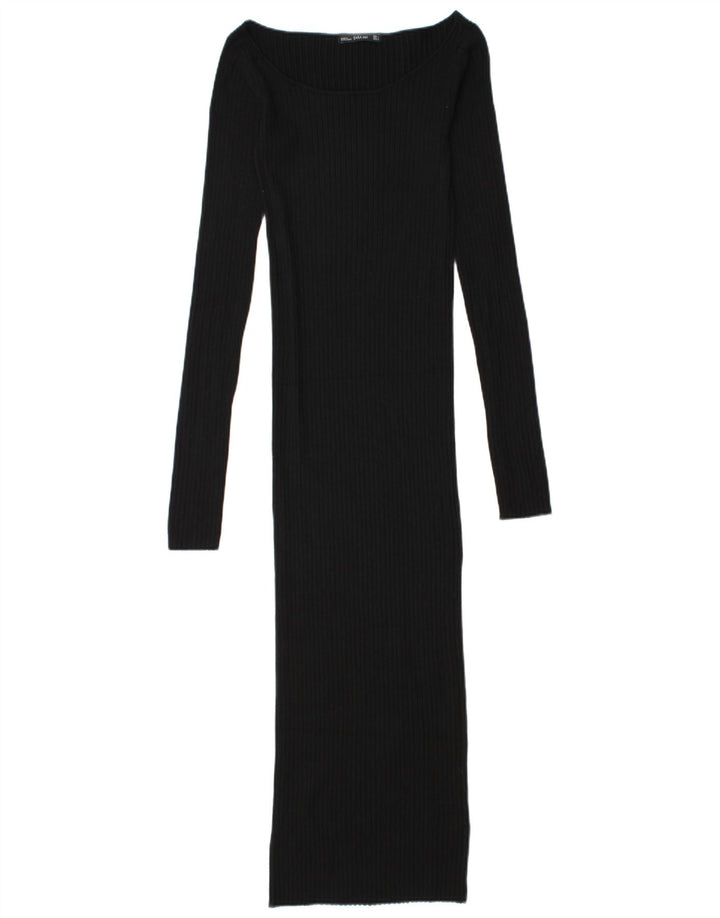 Zara Γυναικείο Jumper Φόρεμα UK 8 Small Black
