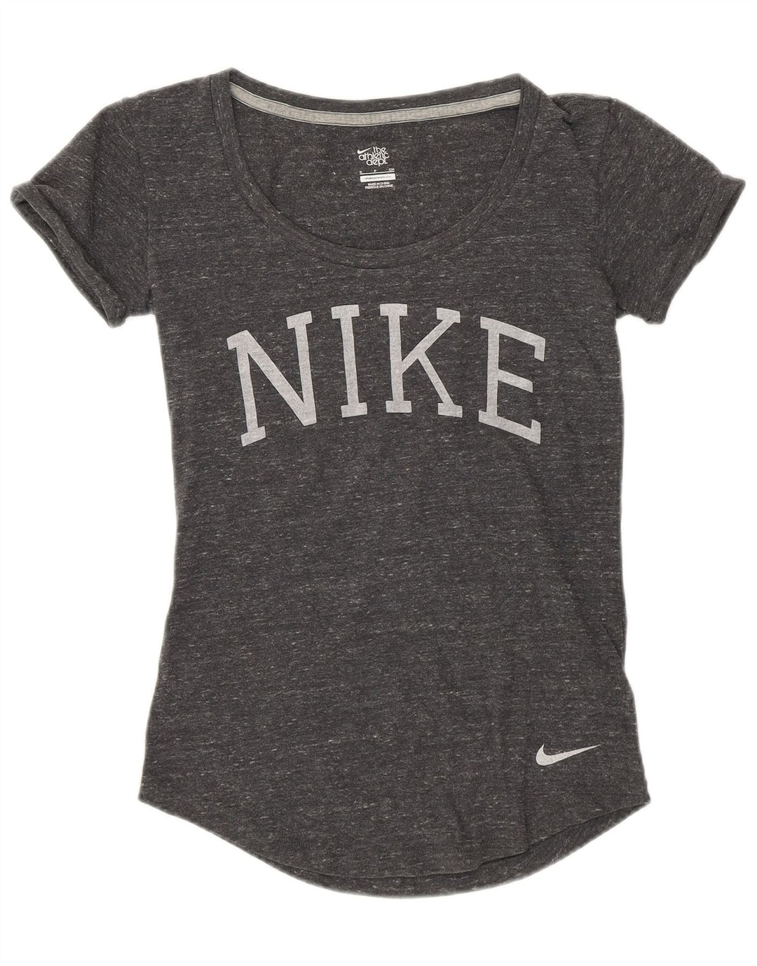 Γυναικείο γραφικό μπλουζάκι NIKE τοπ UK 10 Small Grey Flecked