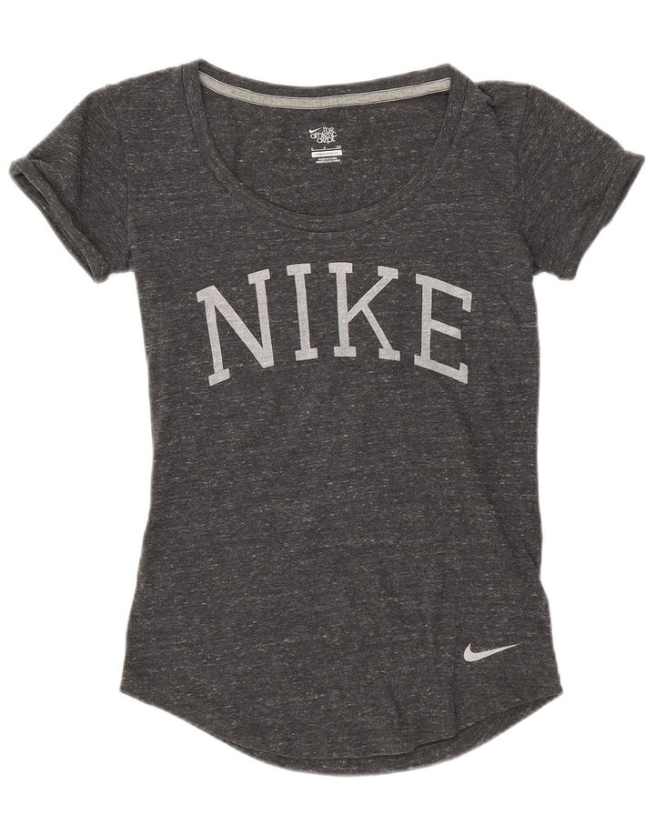 Γυναικείο γραφικό μπλουζάκι NIKE τοπ UK 10 Small Grey Flecked
