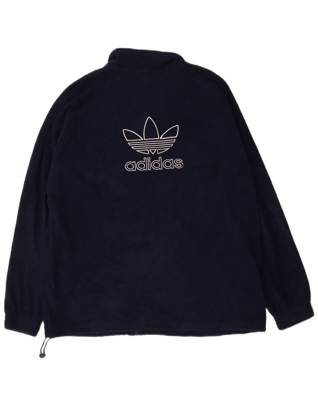 Ανδρικό γραφικό μπουφάν ADIDAS Fleece UK 42 XL Navy Blue Polyester