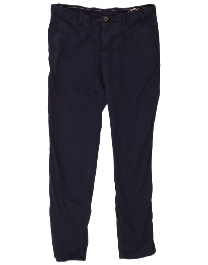 MASSIMO DUTTI Ανδρικό λεπτό παντελόνι Chino EU 46 XL W36 L32 Navy Blue βαμβακερό