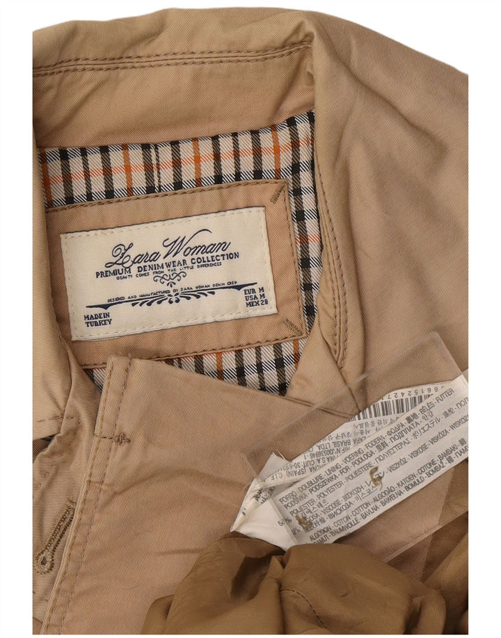 ZARA Γυναικεία καμπαρντίνα με διπλό στήθος UK 14 μεσαία μπεζ χρώμα