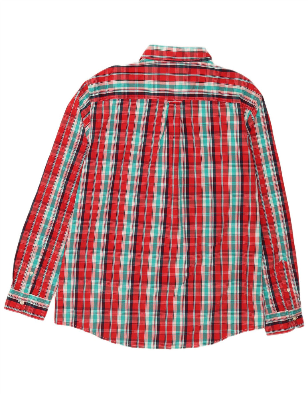 Chaps Ανδρικό Stretch Πουκάμισο Regular Fit XL Κόκκινο καρό βαμβακερό