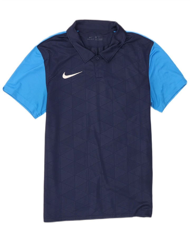 Ανδρικό μπλουζάκι πόλο Nike Dri Fit, μεσαίο μπλε ναυτικό, πολυεστέρας