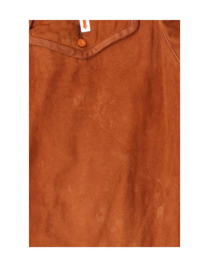 GIMO'S Mens Suede 2 Button Blazer Jacket UK 40 Large Brown Leather Vintage Gimo's and Second-Hand Gimo's from Messina Hembry 